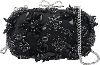 Self Portrait Self-Portrait Floral Crystal Clutch