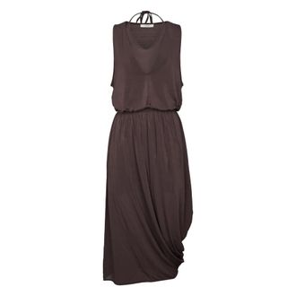 Christophe Lemaire Midi Dresses, female, Purple, Size: XS Double Layer Drape Dress