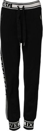 Dolce & Gabbana Dames, Broeken, Zwart, Maat: XS Katoen