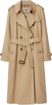 Burberry Waterloo Heritage belted trench coat - women - Cotton/Calf Leather/Viscose - 10 - Neutrals