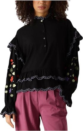 Harper & Yve Elegante Joan-Ls Zwarte Blouse - Dames - Blouses - Zwart - XS - Overhemden