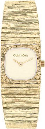 Calvin Klein Womens Textured Dial Mesh Bracelet Watch - Gold - OS