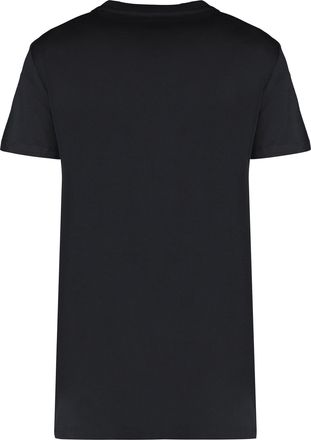 Max Mara Womens Cotton T-Shirt With Embroidery Black T-Shirts & Jerseys