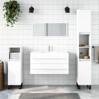 vidaXL Furniture Limited - Armario De Ba&ntilde;o Con Espejo Madera De