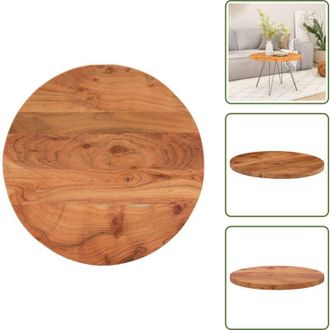 vidaXL Piano per tavolo - vidaXL Piano per Tavolo &Oslash;60x3,8 cm Rotondo in Legno Massello di Acacia - Tavolino da soggiorno