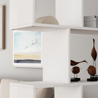 Vicco Separador De Ambientes Aramis, Blanco, 106 X 161.5 Cm 9 Compartimentos