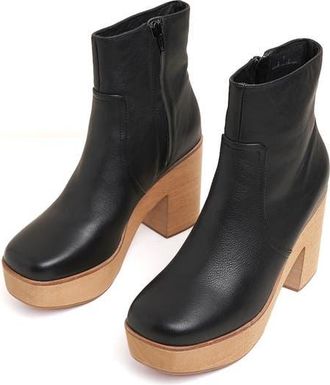 Charlotte Stone Paz Platform Clog Boot in Black at Nordstrom, Size 11