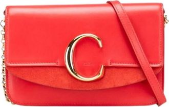 Chlo&eacute; Pre-owned Cross Body Bags, female, Red, Size: ONE SIZE Pre-owned Leather Shoulder Bag
