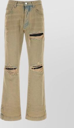 Amiri denim jeans belt loops distressed five pockets