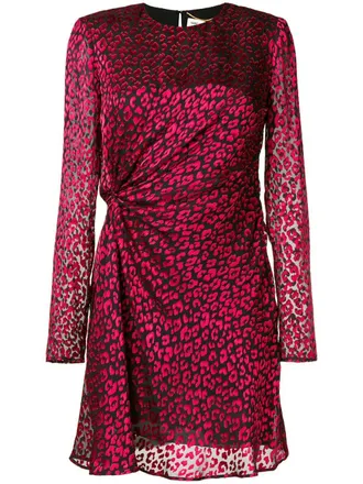 Saint Laurent gathered detail mini dress - Rood