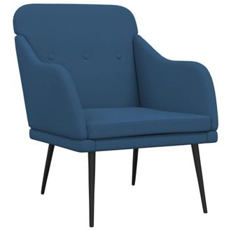 vidaXL Sill&oacute;n De Tela Azul 63x76x80 Cm Vidaxl