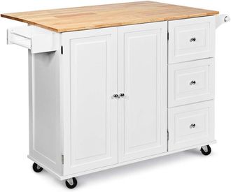 Costway Carro De Cocina Con Ruedas Carrito Auxiliar Carro De Servicio Multiuso Aparador Buffet Para Comedor Restaurante - Costway
