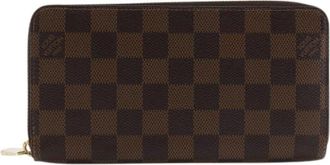 Louis Vuitton Pre-owned Zippy Wallet Damier Long Wallet - Dames - Vintage Accessoires - Bruin - ONE Size - Vintage