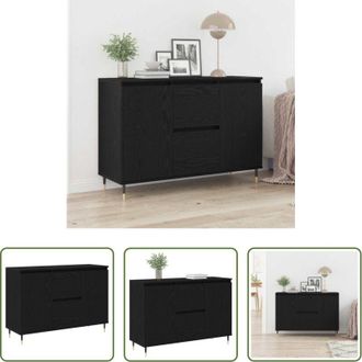 vidaXL Credenza moderna - Credenza Rovere Nero 101,5 x 35 x 70 cm Legno multistrato