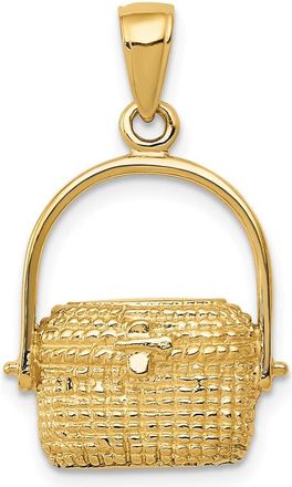 Diamond2Deal 14k Yellow Gold Large Nantucket Basket Pendant