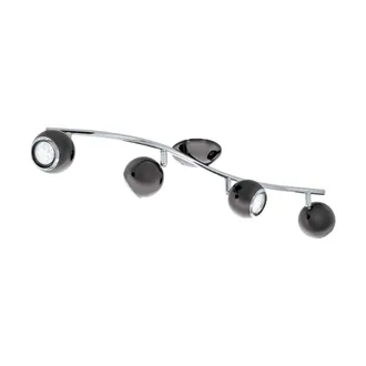 Eglo Eglo - Bimeda Barra Faretti Led 4 Luci 2,8w Gu10 Nickel/nero/cromo 31008