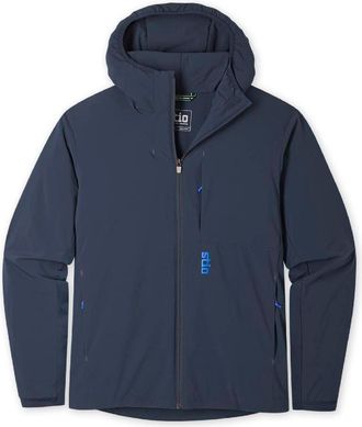 Stio Mens Fernos Insulated Hooded Jacket Blue XXL