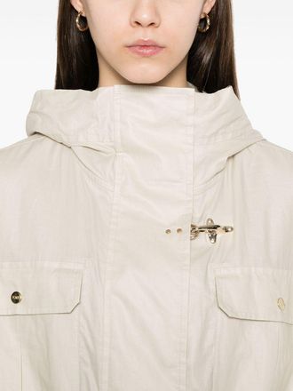 Fay Linen-Cotton Blend Parka - Ecru