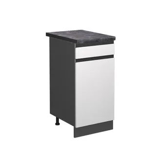 Vicco Mueble Bajo De Cocina R-line, Blanco, 40 Cm, Et Antracita