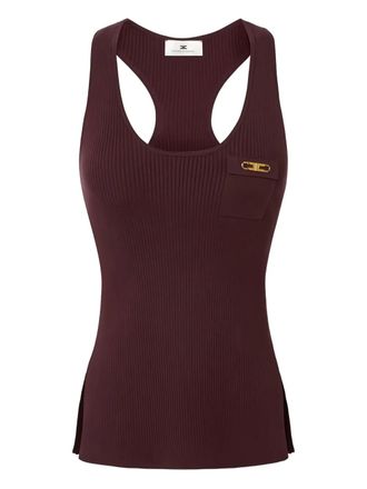 Elisabetta Franchi Canotta a coste - Rosso