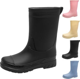 Generic Womens Waterproof Rain Boots Non Slip Wellington Boots Womens Short Garden Boot Half Length Ankle Boot Slip On Wellington Booties Safety Work Booties 