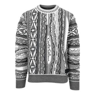Carlo Colucci 3D Knit Trui - Heren - Truien - Grijs - Maat: S Katoen