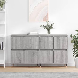 vidaXL Aparadores 2 Piezas Madera Contrachapada Gris Sonoma Vidaxl