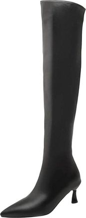 Generic Womens Thigh High Boots Pointed Toe Thin Heel Winter Elegant Club Party Long Boot