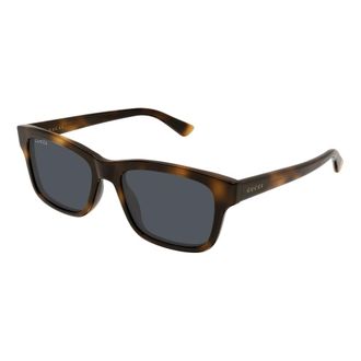 Gucci Zonnebril met vierkant montuur - Heren - Accessoires - Bruin - Maat: 54 MM Zijde
