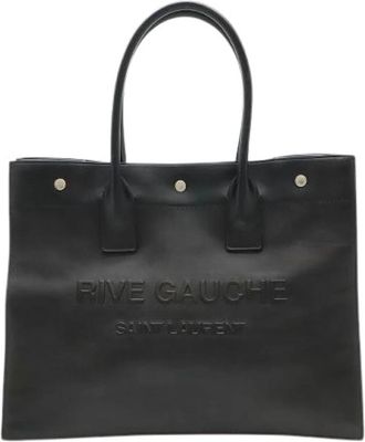 Saint Laurent Pre-owned Vintage Tote Bag - Dames - Vintage Shopper - Zwart - ONE Size - Leer - Vintage