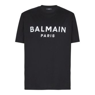 Balmain T-Shirts, male, Black, S, T-shirt with Paris print
