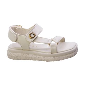Guess Schoenen, Dames, Beige, 41 EU, Beige vegan sandaal met gespband