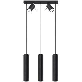 Wonderlamp L&aacute;mpara Colgante Vinivi Negro, 3 Luces