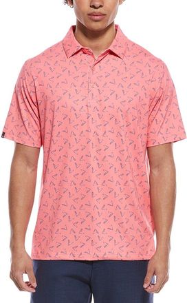Callaway All Over Large Chevron Printed Polo Shirt