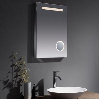 Clifton 70cm Tall LED Bathroom Wall Mirror with Touch Sensor in Natural