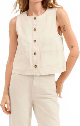 Veronica Beard Ording Top In Ecru