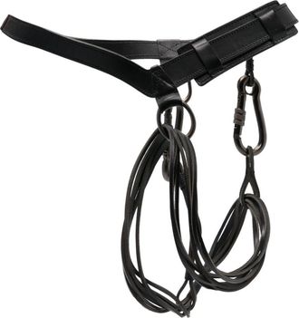 Gianfranco Ferre 2000s leather shoulder belt - unisex - Leather/Metal - One Size - Brown