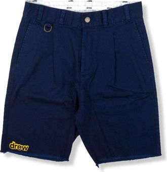 Drew House Stretch Twill Pleated Shorts Navy DR-FW21-030