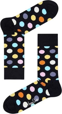 Happy Socks Veelkleurige Stippen Katoenen Sokken - Heren - Sokken - Zwart - M - Katoen - Ondergoed