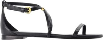 Alexander McQueen Leather sandals - Dames - Sandalen - Zwart - 38 EU - Leer - Schoenen