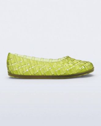 Melissa Womens Possession Ballerina Flat Shoes In Green