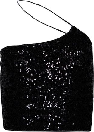 Oséree sequin-embellished crop top - women - Fabric - M - Black