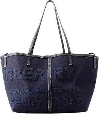 Burberry Borsa a spalla Pre-owned in tela - - Pre-owned - Donna - Blu - ONE SIZE