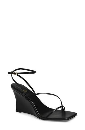 Jeffrey Campbell Highlight Ankle Strap Wedge Sandal in Black at Nordstrom, Size 8.5