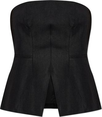 AllSaints Charley Top - Dames - Tops zonder mouwen - Zwart - 2XS - Leer - Tops