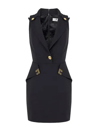Elisabetta Franchi Double-Stretch Crepe Mini Dress