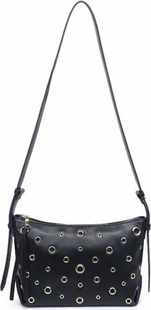 Urban Expression Womens Taran Grommeted Crossbody Bag In Black