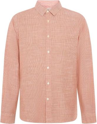 Knowledge Cotton Apparel Organic Cotton Striped Shirt Hemd f&uuml;r Herren | rosa