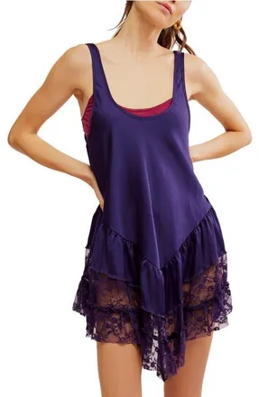 Free People intimately FP Young & In Love Mini Slip in Gothic Grape at Nordstrom, Size Large