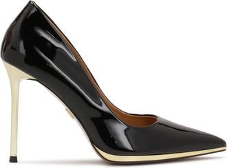 Kazar Zwarte gelakte pumps met gouden hak - Dames - Pumps - Zwart - 37 EU - Leer - Schoenen